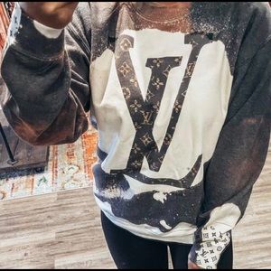 L. V. Inspired 1 of A Kind Tie-dyed Sweatshirt